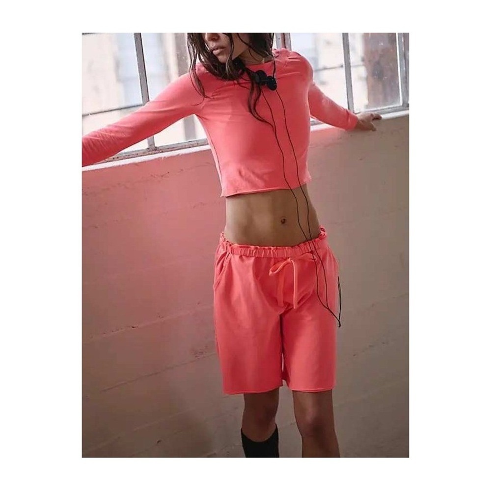 FP‎ Movement by Free People Hot Shot Easy 2 Piece Set Neon Coral NWT $98